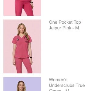 Mandala Jaipur Pink Scrub Set - Top & Pants M Tall